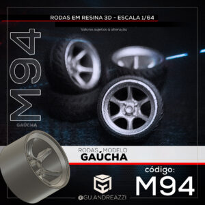 M94 - Gaúcha - Rodas 3D  para 1/64