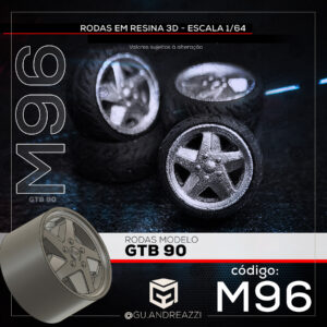 M96 - GTB 90 - Rodas 3D  para 1/64