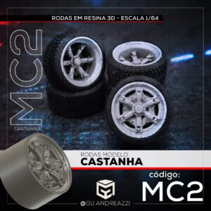 MC2 - Castanha - Rodas 3D para 1/64