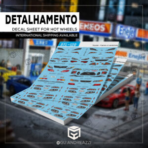 DTL120 - Faróis Toyota - Decal 1/64
